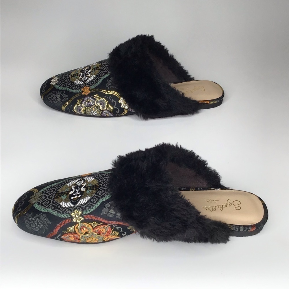 Seychelles In Your Dreams Mule in Black Multi Brocade Size 9.5 - Picture 6 of 10